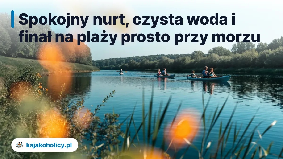 Spokojny nurt, czysta woda i finał na plaży prosto przy morzu